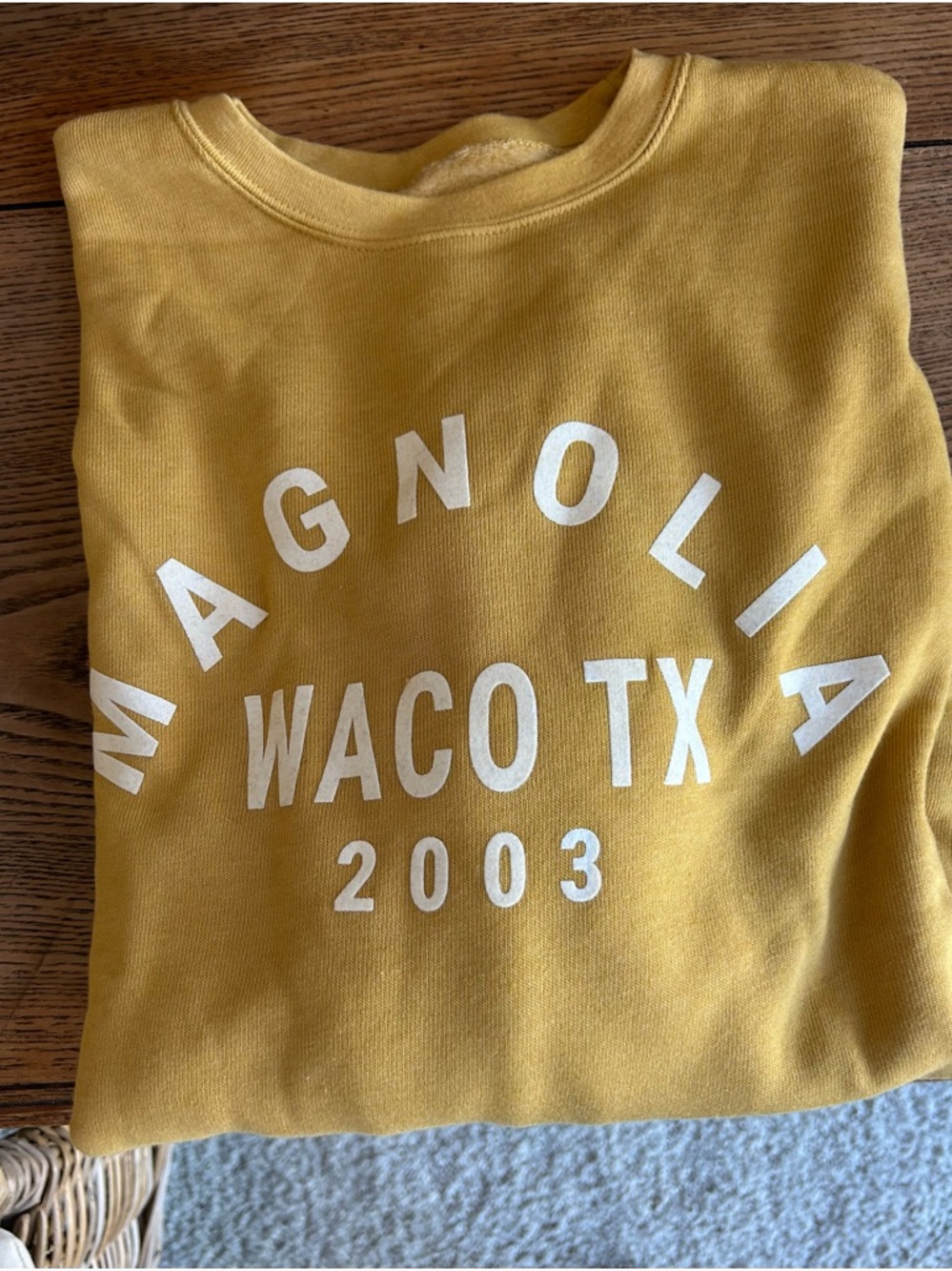 Magnolia Market Mustard Crewneck Sweatshirt